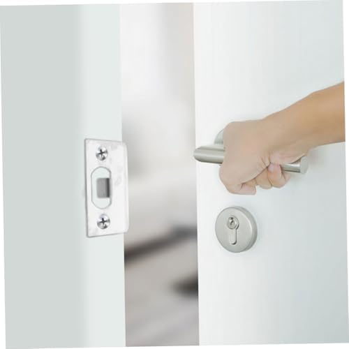 4-PC Set of Stainless Steel Deadbolt Strike Plates for Adjustment Door Latches with D-Shaped Design