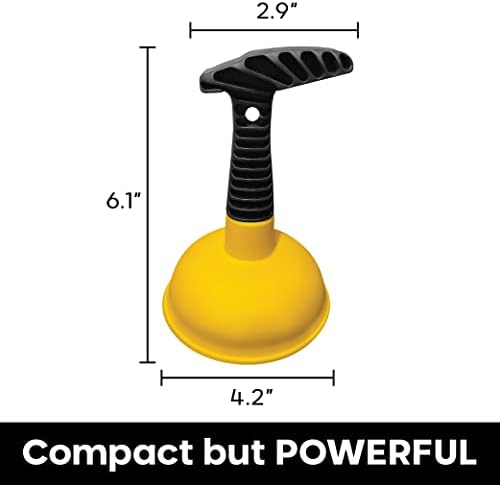 Powerful Mini Plunger Sink Cleanup with Yellow Design