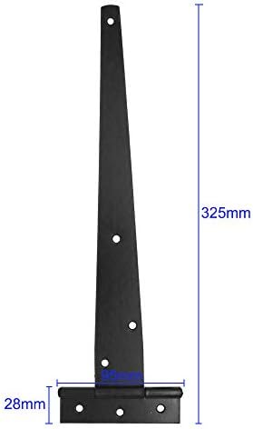 6-Piece Rust-Resistant T-Strap Hinges Set for Heavy Duty Shed Garden Gates