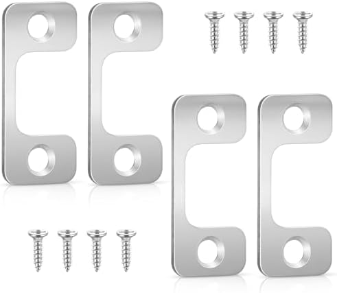 Tandefio Door Strike Plate Set with 4 Pieces and Stainless Steel Design