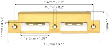 Sturdy Metal Door Strike Plate for Your Door in Gold to Keep Your Home Safe and Sound