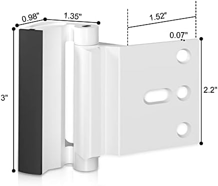 AceMining 4-Pack Door Reinforcement Lock - Sturdy Metal Alloy 800lbs Force Resistance