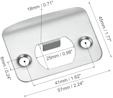 Sturdy 2Pcs Stainless Steel Door Strike Plate