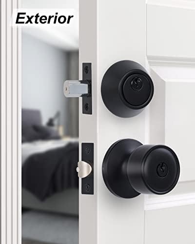Lanwandeng Keyed Alike Entry Door Knobs Deadbolt Set