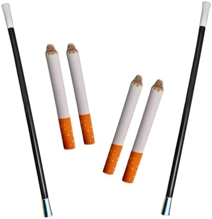 Clezen 2 Lengthy Cigarette Holders 4 Fake Puff cigarettes for Halloween Women Costumes