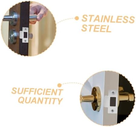6-Piece Stainless Steel Deadbolt Strike Plate Set