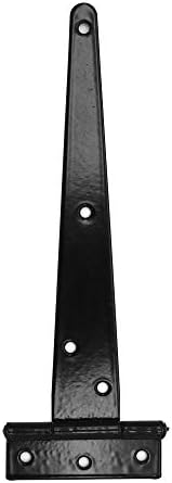 Set of 8 Black T-Strap Shed Hinges for