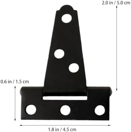Hemoton 2-Inch T-Strap Hinges for Barn Shed Yard Doors Heavy Duty Black Barn Door Hinges for Fences Beyond
