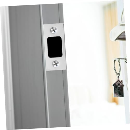 Homoyoyo Black Stainless Steel Deadbolt Strike Plate 2pcs