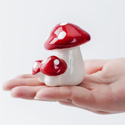 Red Mushroom Toilet Floor Bolt Cover Cute Bathroom Decor