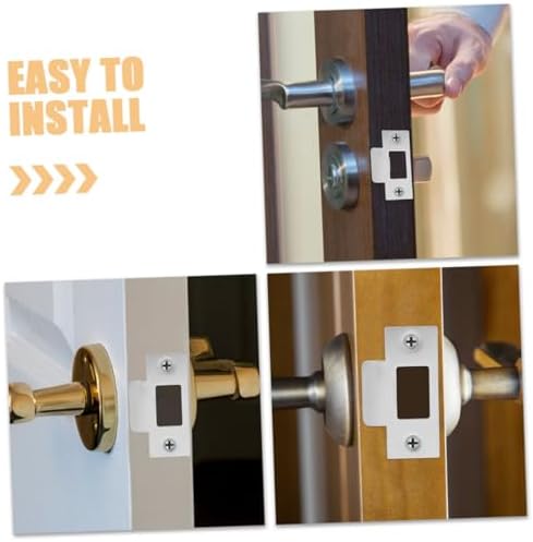 6-Piece Stainless Steel Deadbolt Strike Plate Set