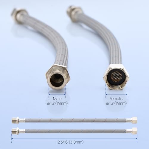 High-Quality Faucet Supply Line 12 x G 38 x G 38Thread Extend Hose with 304 Stainless Steel Nut