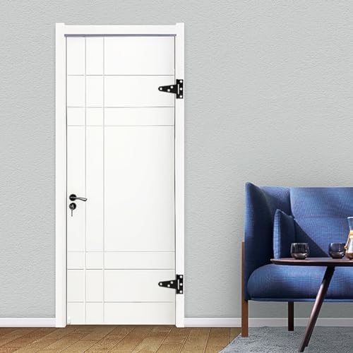 Hemoton 2-Inch T-Strap Hinges for Barn Shed Yard Doors Heavy Duty Black Barn Door Hinges for Fences Beyond