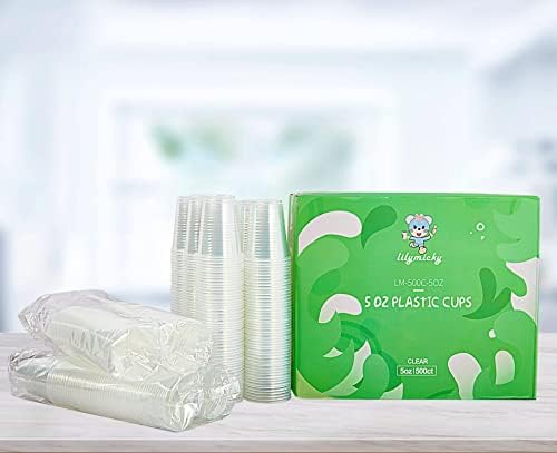 Lilymicky 500 Pack 5 oz Clear Plastic Cups