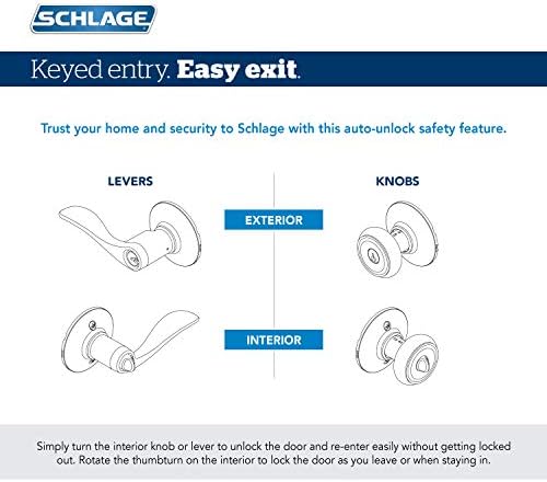 Schlage F51A ACC 622 Accent Door Lever Matte Black