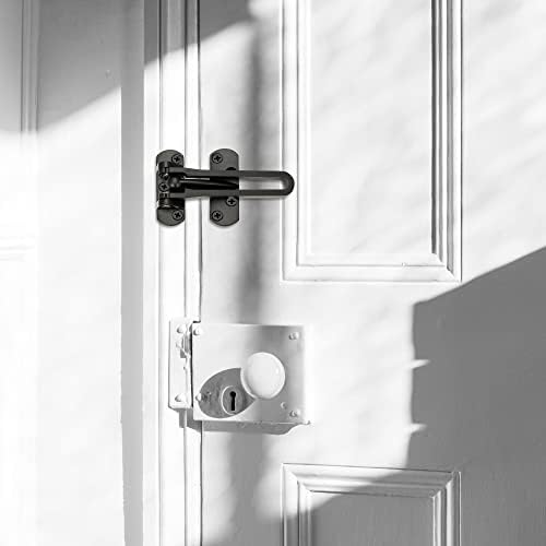 Unlock Your Home with Tidorlous U-Swing Door Lock Latch Black Plate Finish