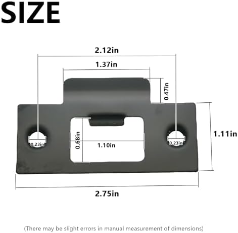 SUNSHNO 8PCS Black Door Strike Plate Set