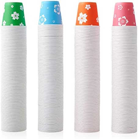 LITOPAK 400-Pack Disposable Bathroom Cups Bright Color 3 oz