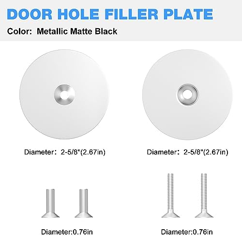 Stainless Steel Door Hole Cover Plate Set