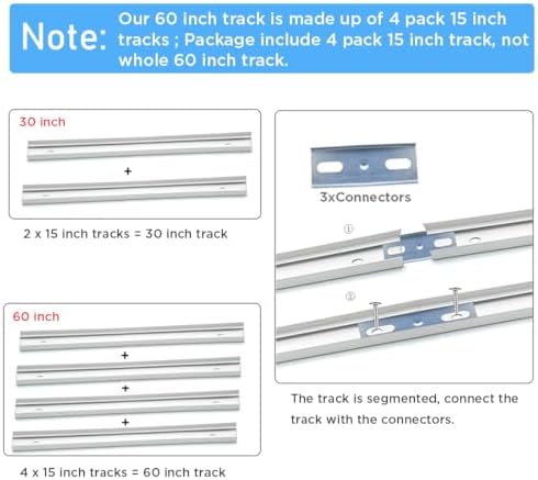 Bifold Door Hardware Kit with Track Guide Wheels