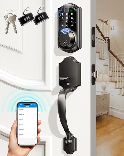 Fingerprint Front Door Smart Lock Set with Keyless Entry Deadbolt