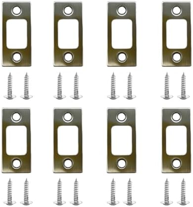 Sturdy Steel Door Strike Plate Set for Home Projects