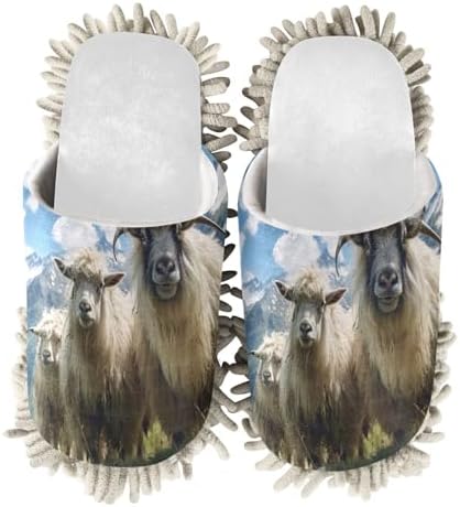 White Sheep Mountains Mop Slippers