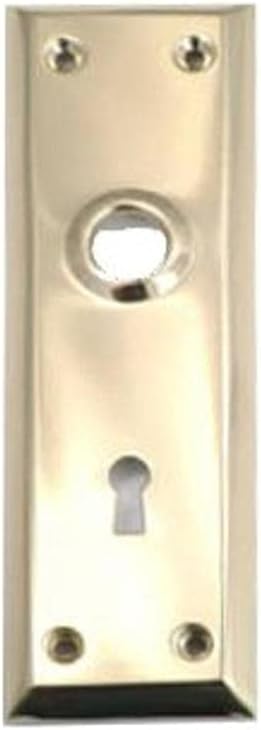 Belwith-Keeler 1142 Mortise Trim Plate 2-Piece Brass mortise trim plate for door locks