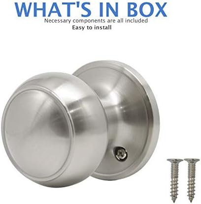 2 Pack Dummy Door Knob Set Satin Nickel Finish