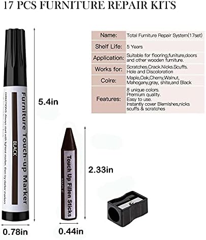 Super Easy Touch-Up for Scratches 10 Colors for Furniture Restoration
