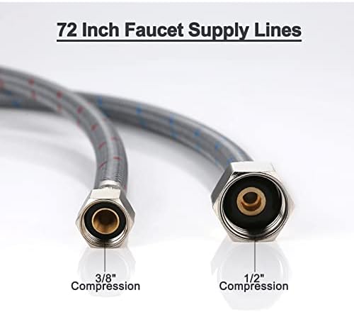 arcora 72inch 38 faucet hoses safe durable