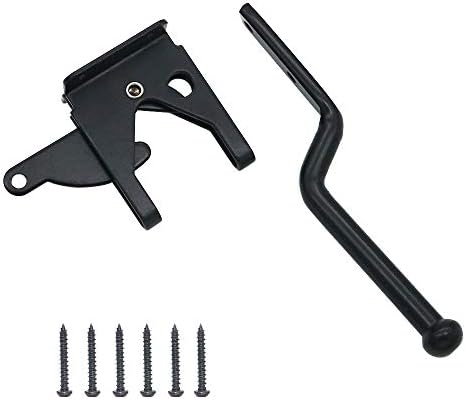 2 Pieces NUZAMAS Heavy Duty T-Strap Shed Hinges and Self-Locking Latch Set