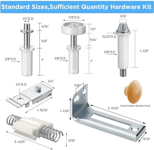 Bifold Door Hardware Kit with Track Guide Wheels