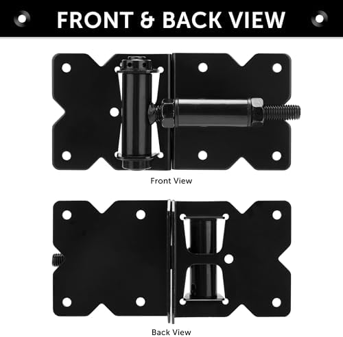 Adjustable 4-Piece Gate Hinges for wood vinyl fences