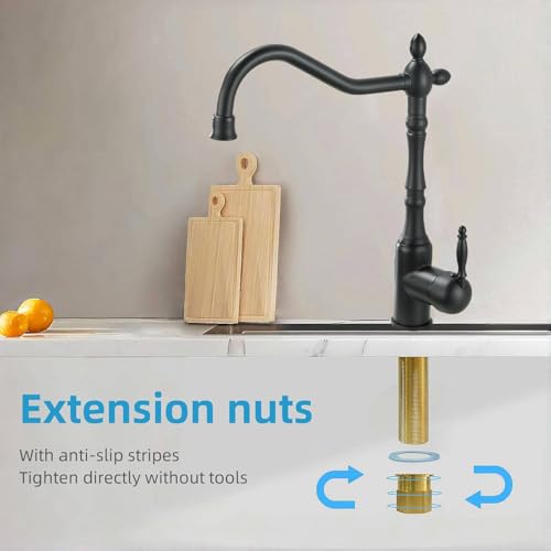 Weirun Faucet Nipple with Locking Nut and Washers 6 Shank 15cm