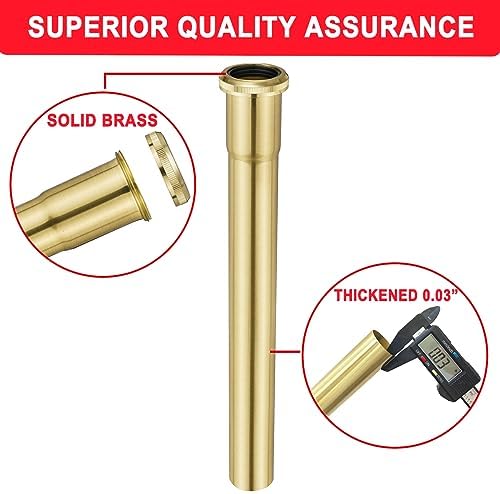 Cinsda 1-14 OD x 12 Brass Slip Joint Extension Tube