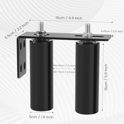 6 Gate Roller Guide Kit Universal L-Shaped Steel Bracket Heavy Duty Sliding Gate Hardware