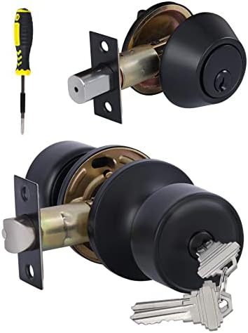 Lanwandeng Keyed Alike Entry Door Knobs Deadbolt Set