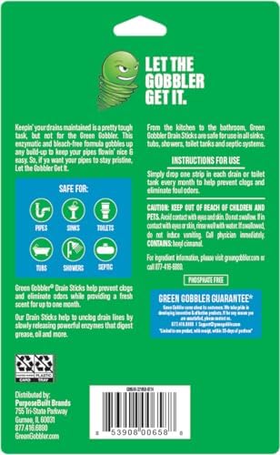 Green Gobbler Drain Cleaner and Deodorizer Original Formula 12-Pack