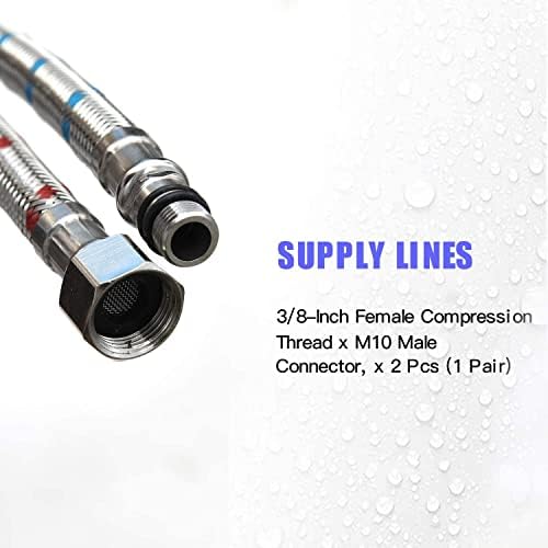 Perfect Choice Flexible Stainless Steel Bathroom Faucet Connector