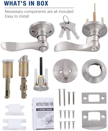 10-Piece Front Door Lever Lockset Set
