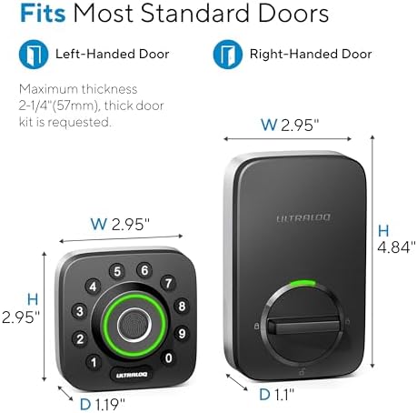Ultraloq U-Bolt Pro WiFi Smart Lock with 8-in-1 Entry Door Sensor Secure Touch