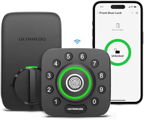 Ultraloq U-Bolt Pro WiFi Smart Lock with 8-in-1 Entry Door Sensor Secure Touch