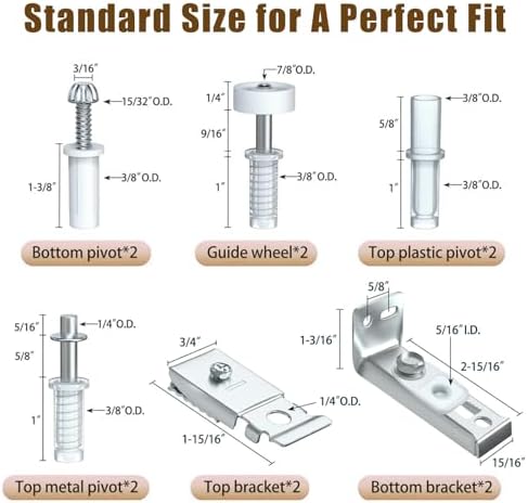 Sturdy Bifold Door Hardware Kit for Home Repair