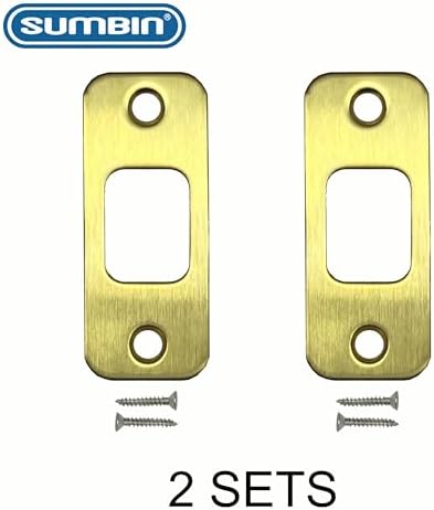 Polish Brass Door Strike Plate with DustBox