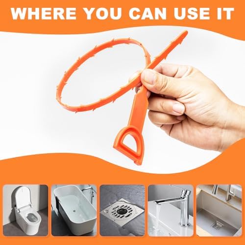 QUIUMES Drain Snakes Kit - 4-Pack 20-inch Length