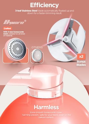 Bymore Skin Smooth Lint Shaver and Sweater Remover 3-in-1 Design for Clothes and Furniture