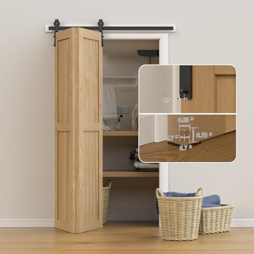 TOIMIOTOIM 40 Bi-Folding Sliding Barn Door Hardware Kit