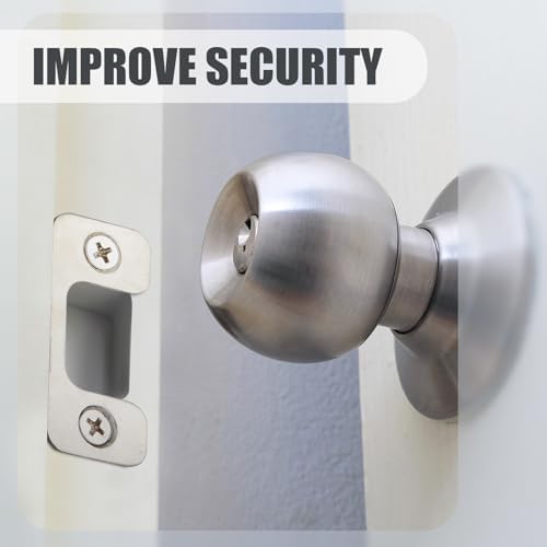 Tandefio Door Strike Plate Set with 4 Pieces and Stainless Steel Design