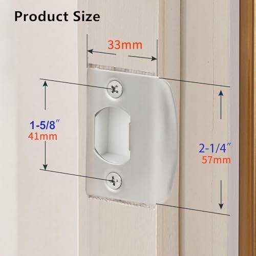 SUNSHNO 10PCS Door Strike Plate for Deadbolt